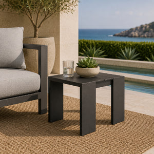  Gray Metal Outdoor Side Table | Oroa.com