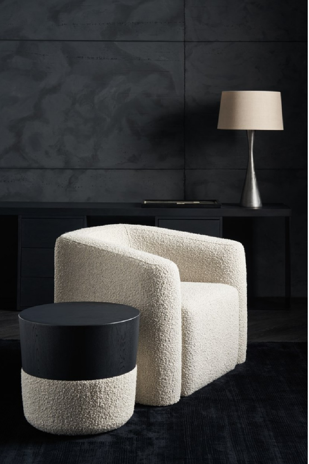 Oval Boucle Side Table | Andrew Martin Etta | Oroa.com