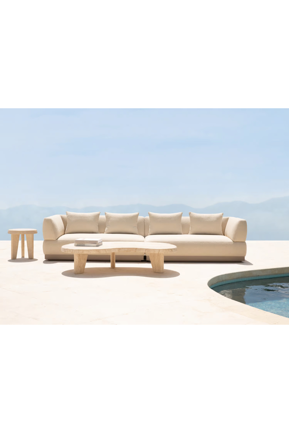 Travertine Outdoor Side Table | Andrew Martin Lucca | Oroa.com