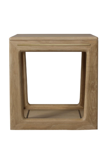 Natural Oak Square Side Table | Andrew Martin Angelo | Oroa.com