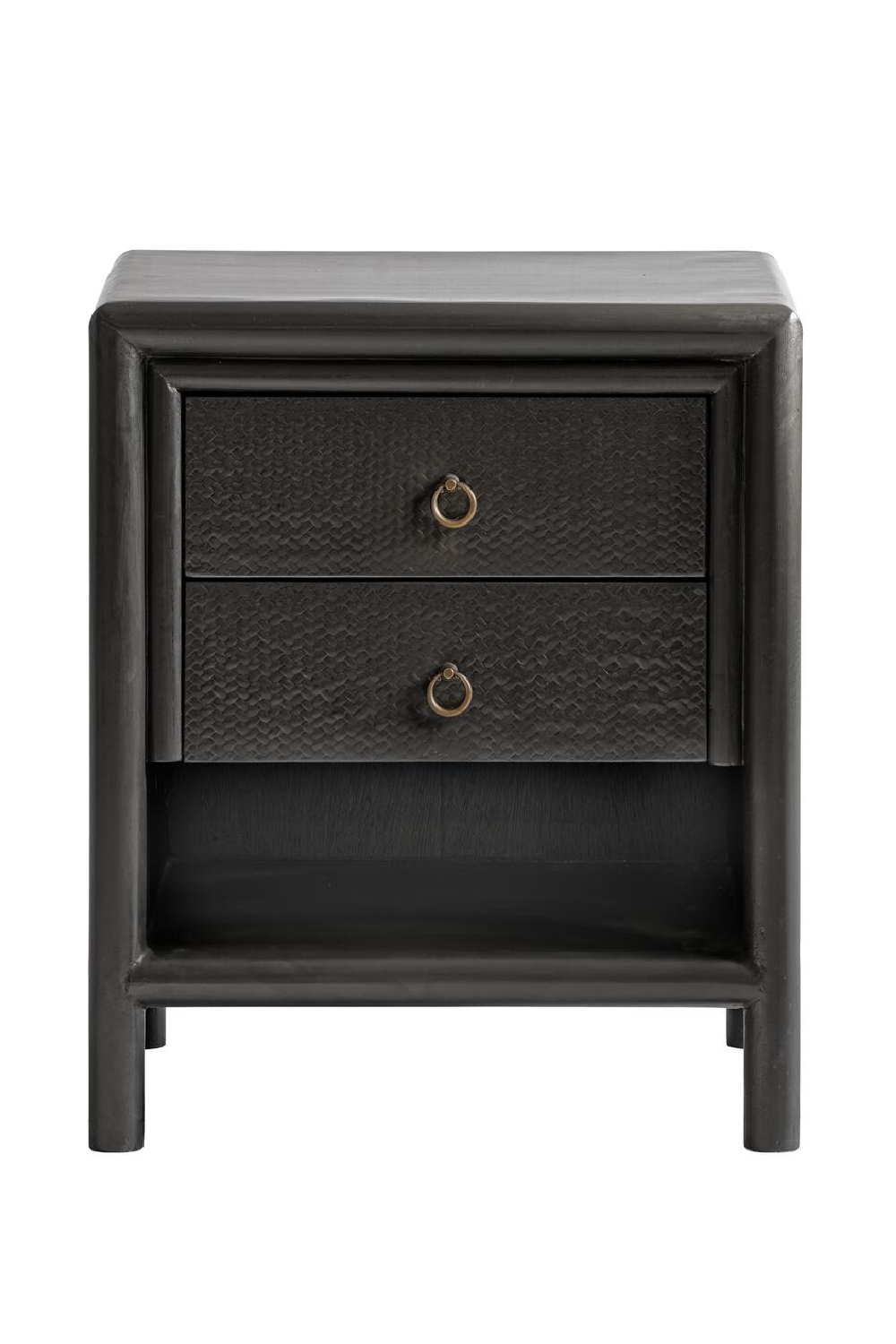 Black 2-Drawer Nightstand | Andrew Martin Concordia | Oroa.com