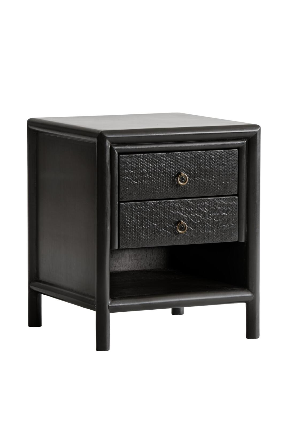 Black 2-Drawer Nightstand | Andrew Martin Concordia | Oroa.com