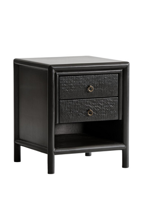 Black 2-Drawer Nightstand | Andrew Martin Concordia | Oroa.com