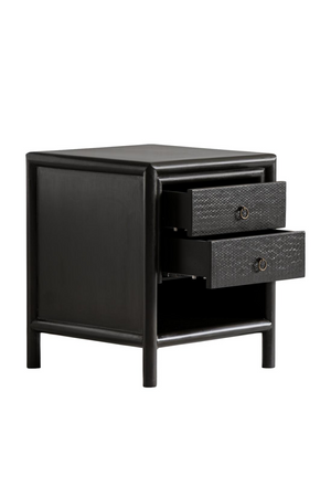 Black 2-Drawer Nightstand | Andrew Martin Concordia | Oroa.com