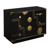 Gold Accent 3-Drawer Chest | Jonathan Adler Gala | Oroa.com
