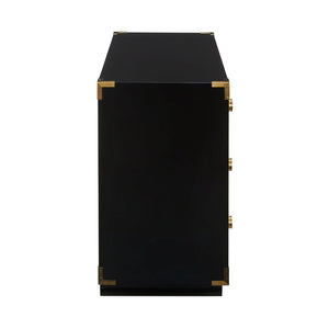 Gold Accent 3-Drawer Chest | Jonathan Adler Gala | Oroa.com