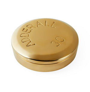 Solid Brass Round Pill Box | Jonathan Adler Adderall | Oroa.com