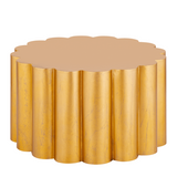 Antique Gold Scalloped Coffee Table