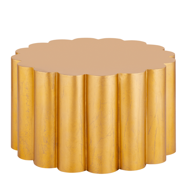 Antique Gold Scalloped Coffee Table