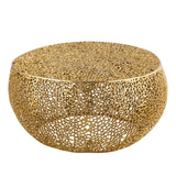 Gold Casted Frame Coffee Table | OROA