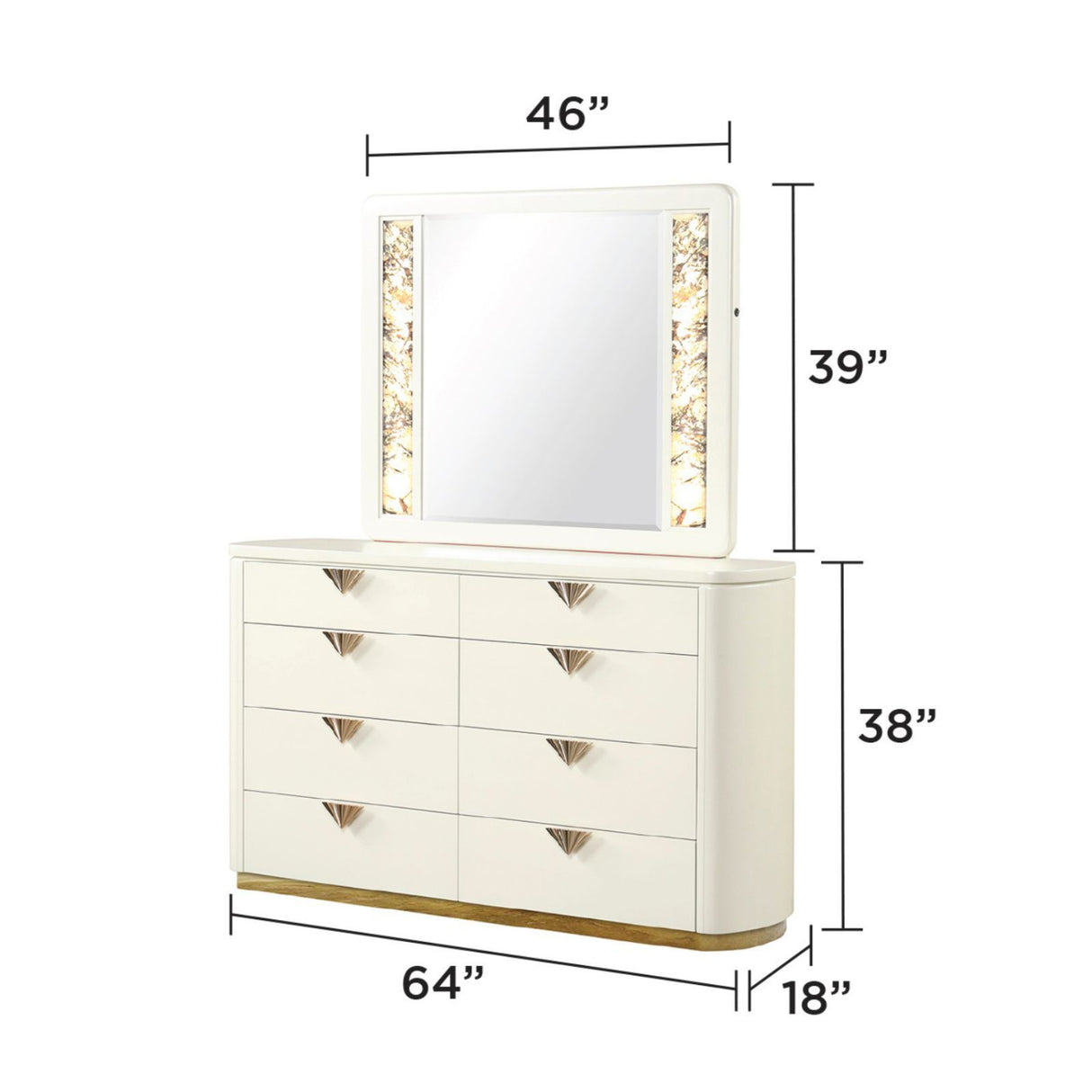 La Pierre Modern 6-Drawer Dresser | OROA