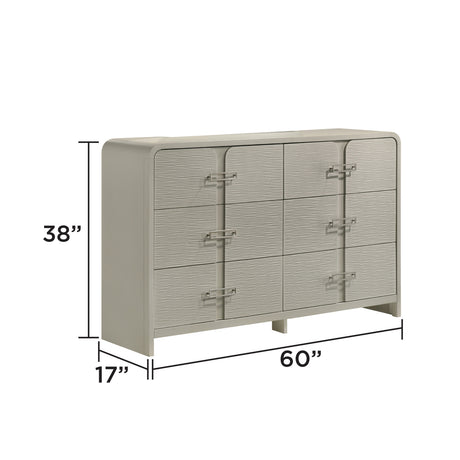 Aria Modern 6-Drawer Dresser | OROA