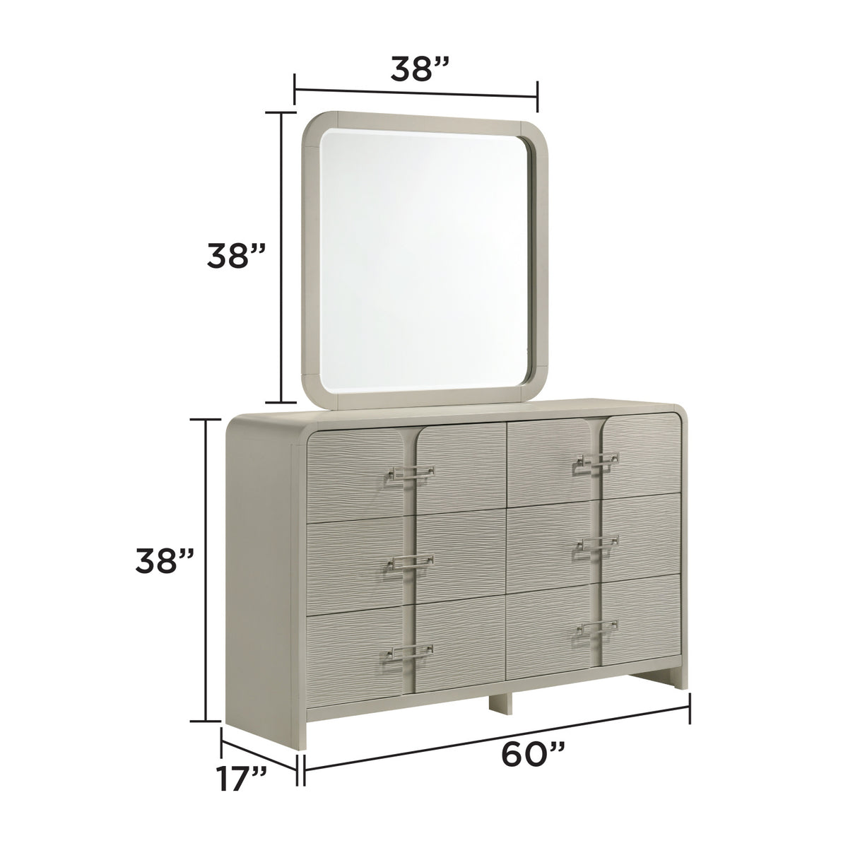 Aria Modern 6-Drawer Dresser | OROA