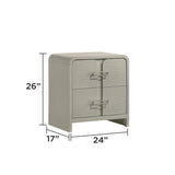Aria Modern 2-Drawer Nightstand | OROA