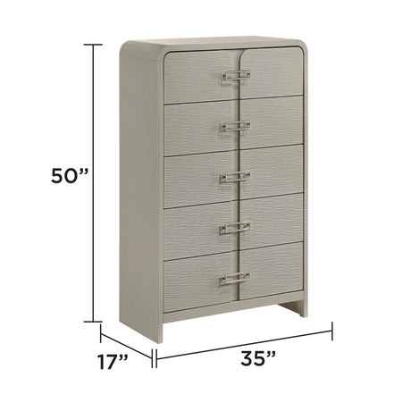 Modern European furniture - Aria Contemporary 5-Drawer Chest - www.oroa.com