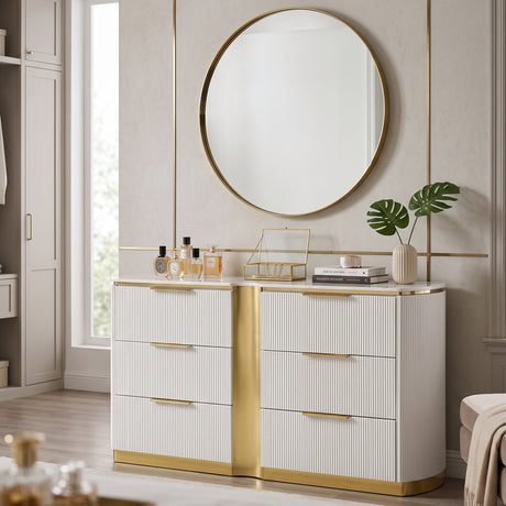 Giovanni White 6-Drawer Dresser | OROA
