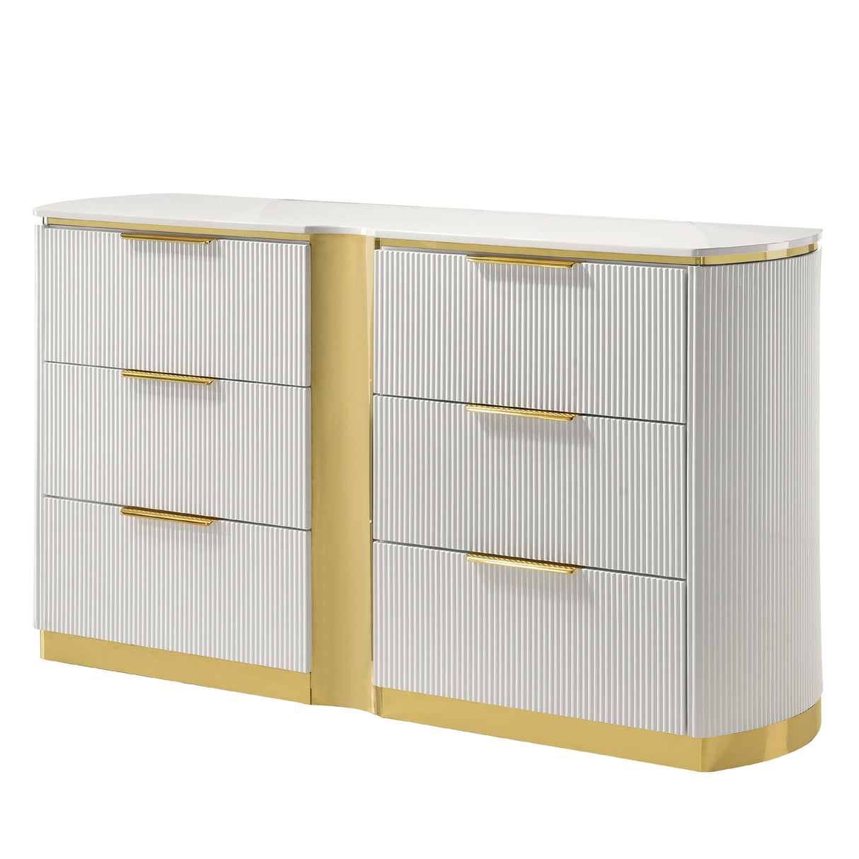 Giovanni White 6-Drawer Dresser | OROA