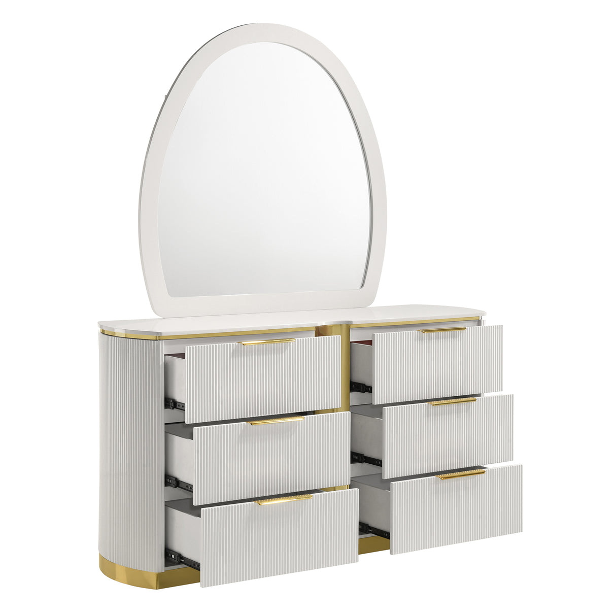 Giovanni White 6-Drawer Dresser | OROA