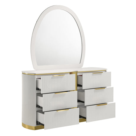 Giovanni White 6-Drawer Dresser | OROA