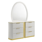 Giovanni White 6-Drawer Dresser | OROA