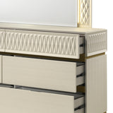 Stanley Modern Gray Crocodile Texture 6-Drawer Dresser | OROA
