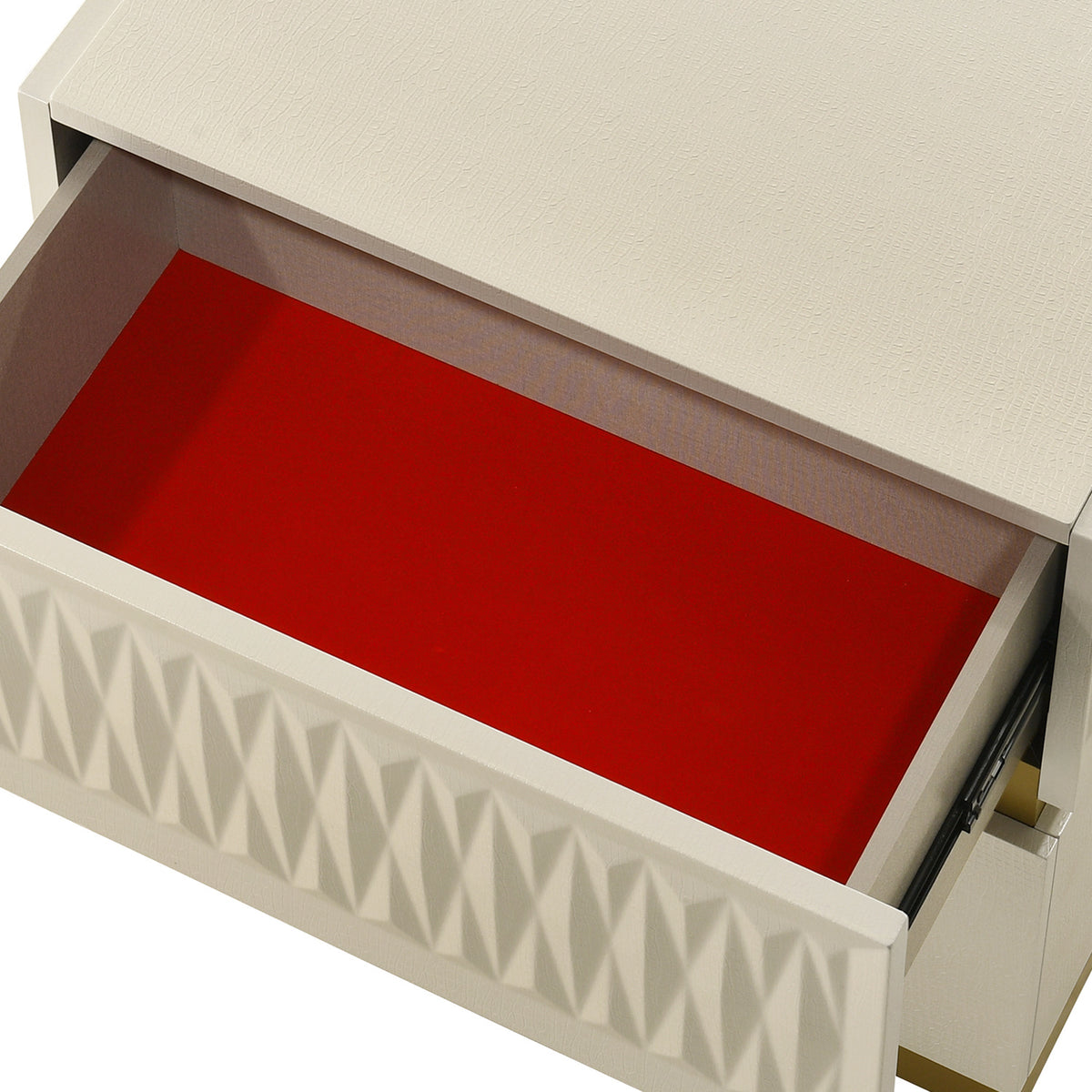 Crocodile Texture Finish Nightstand | OROA