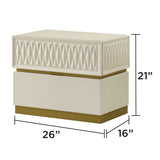 Crocodile Texture Finish Nightstand | OROA