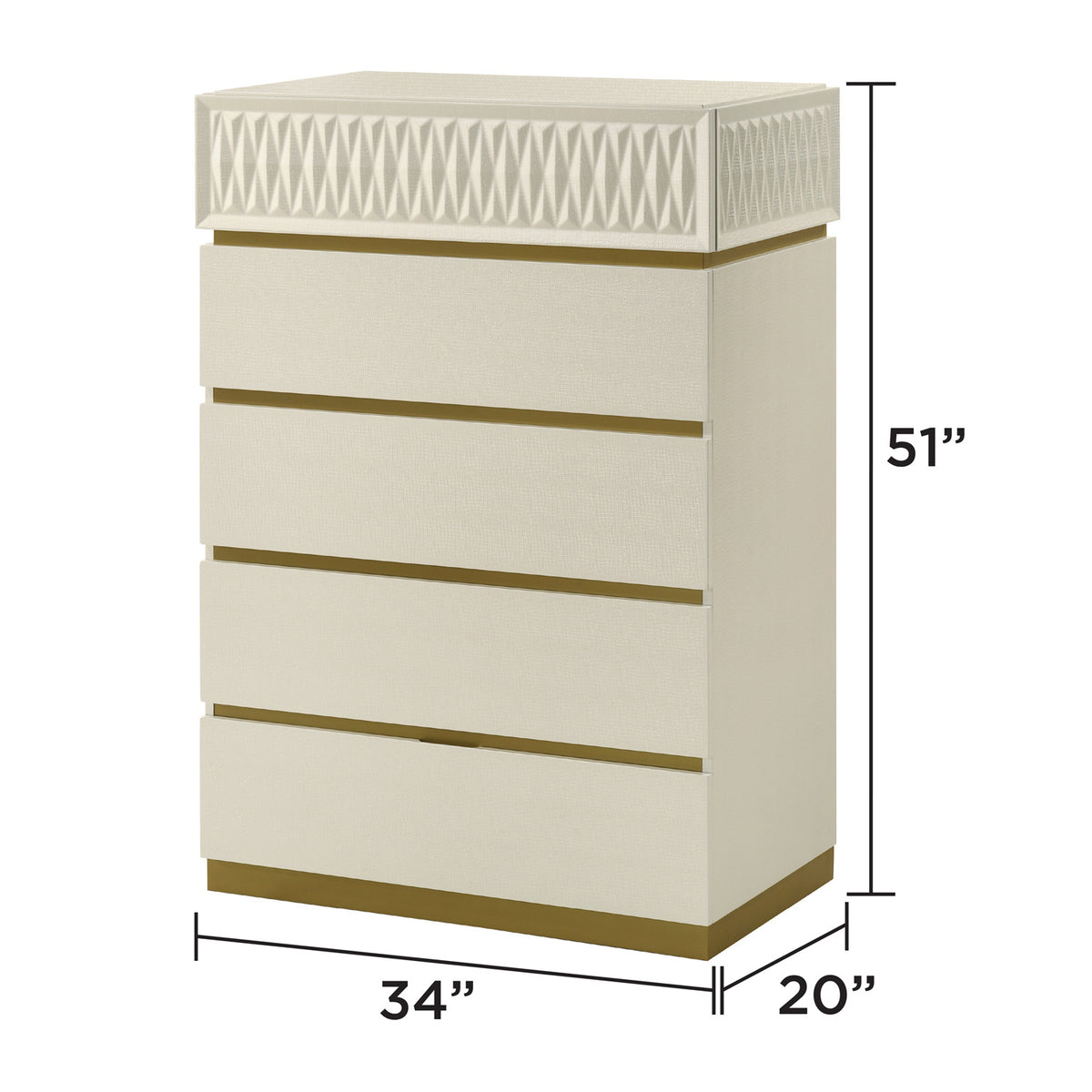 Stanley Modern 5 Drawer Chest | OROA