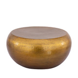 Gold Round Metallic Coffee Table | OROA