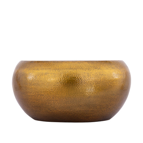 Gold Round Metallic Coffee Table | OROA