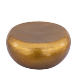 Gold Round Metallic Coffee Table | OROA