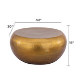Gold Round Metallic Coffee Table | OROA