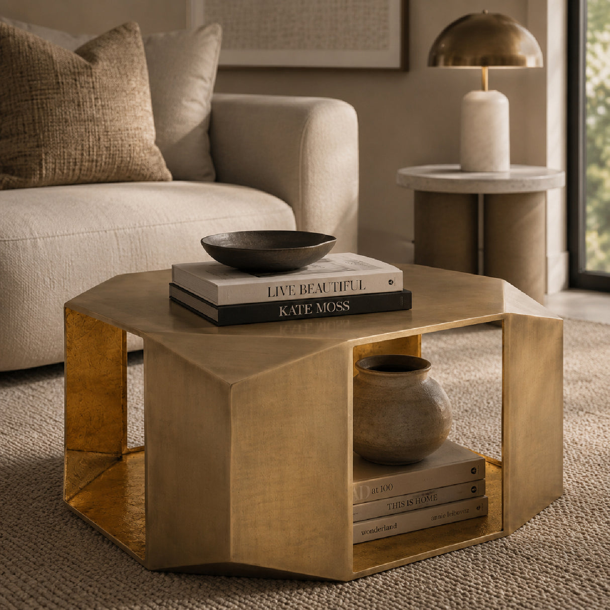 Modern Geometric Multi Angular Panels Coffee Table | OROA