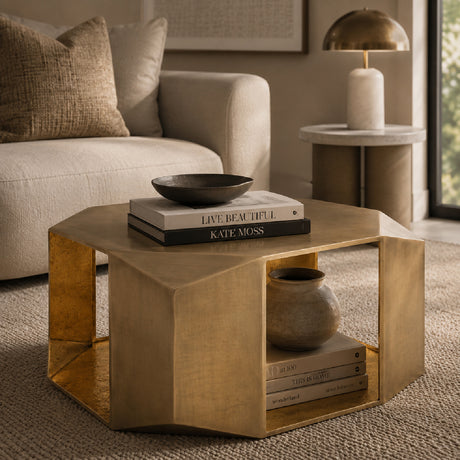 Modern Geometric Multi Angular Panels Coffee Table | OROA