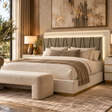Stanley Modern Upholstered Queen Bed | OROA