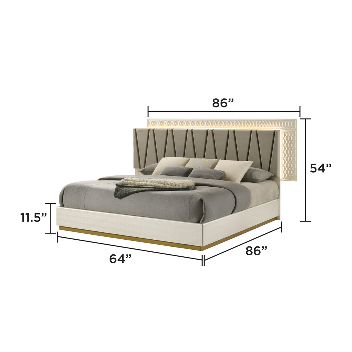 Stanley Modern Upholstered Queen Bed | OROA