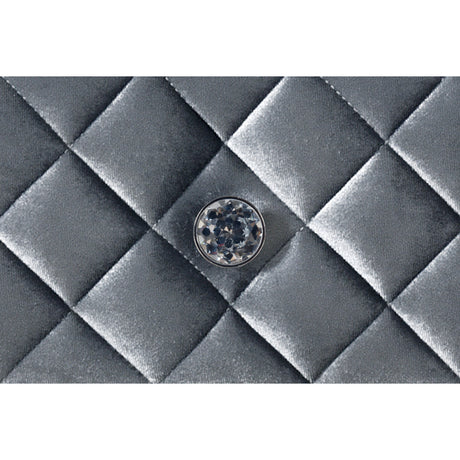 Gray Velvet Tufted 5-Drawer Chest | OROA