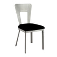Modern European furniture - Contemporary Silver Metal Dining Chairs (2) - www.oroa.com