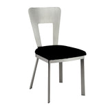 Modern European furniture - Contemporary Silver Metal Dining Chairs (2) - www.oroa.com