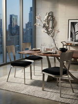 Modern European furniture - Contemporary Silver Metal Dining Chairs (2) - www.oroa.com