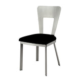 Modern European furniture - Contemporary Silver Metal Dining Chairs (2) - www.oroa.com
