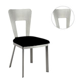 Modern European furniture - Contemporary Silver Metal Dining Chairs (2) - www.oroa.com