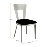Modern European furniture - Contemporary Silver Metal Dining Chairs (2) - www.oroa.com