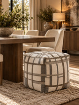 Upholstered Multi-Color Pouf | OROA