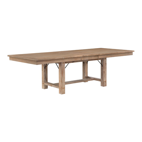 Light Oak Finish Extendable Dining Table | OROA