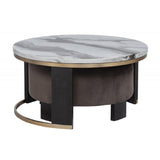 Faux Marble Nesting Coffee Table with Ottoman | OROA