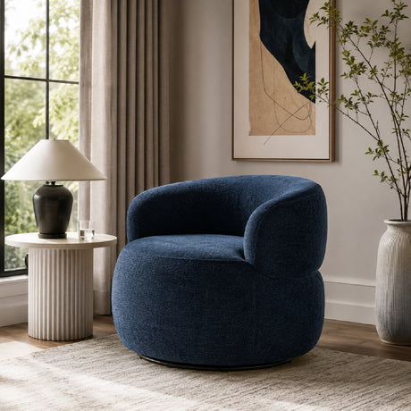 Modern Round Swivel Accent Chair | OROA