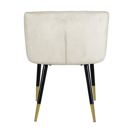 Cream Velvet Accent Chair | OROA