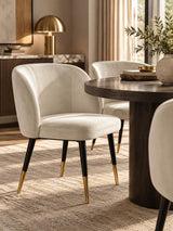 Cream Velvet Accent Chair | OROA