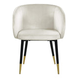 Cream Velvet Accent Chair | OROA